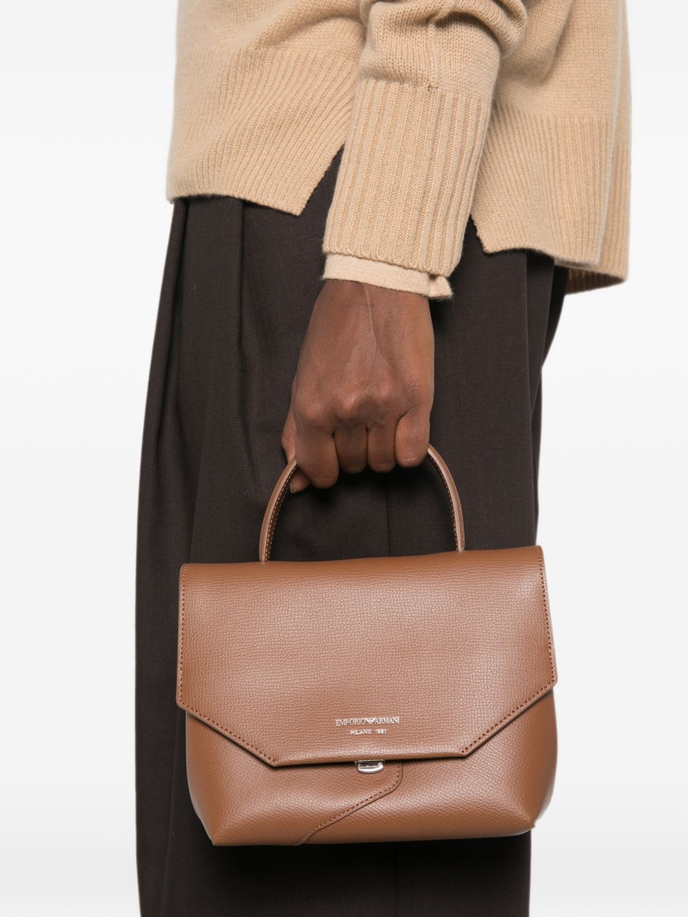 Emporio Armani Leather Top Handle Bag
