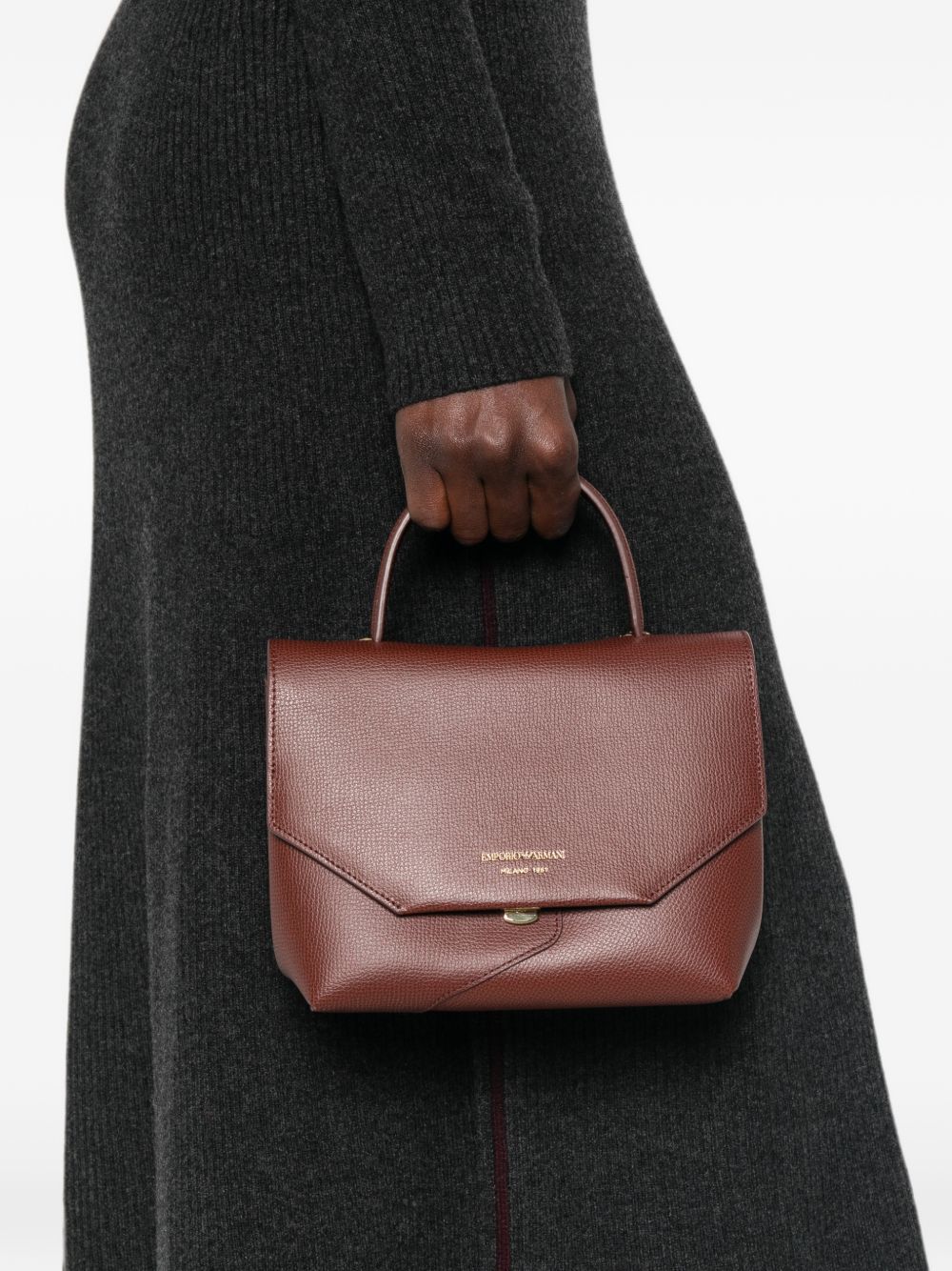 Emporio Armani Leather Top Handle Bag