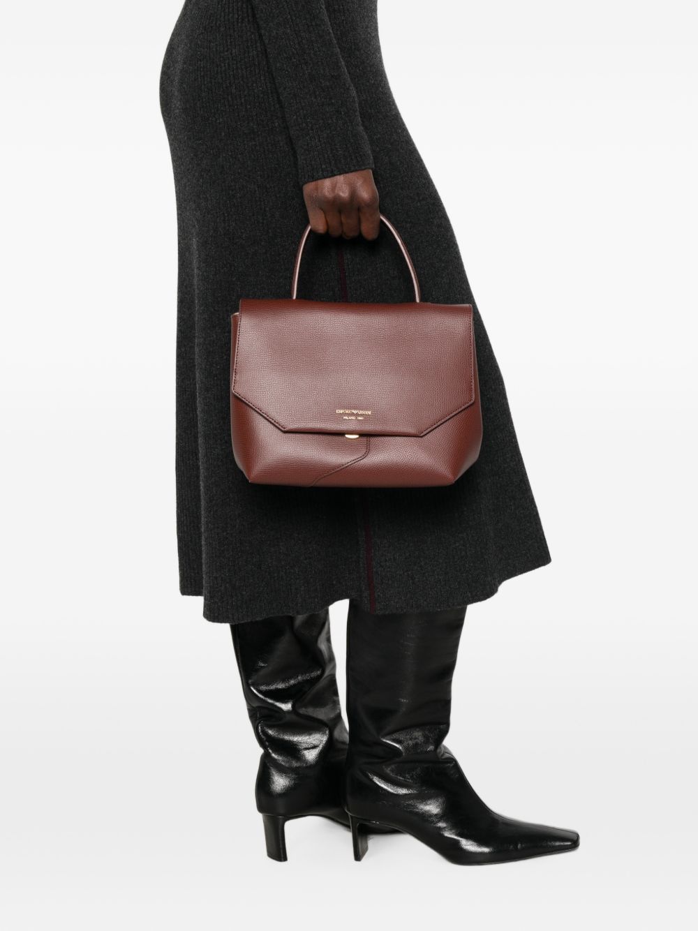 Emporio Armani Leather Foldover Bag