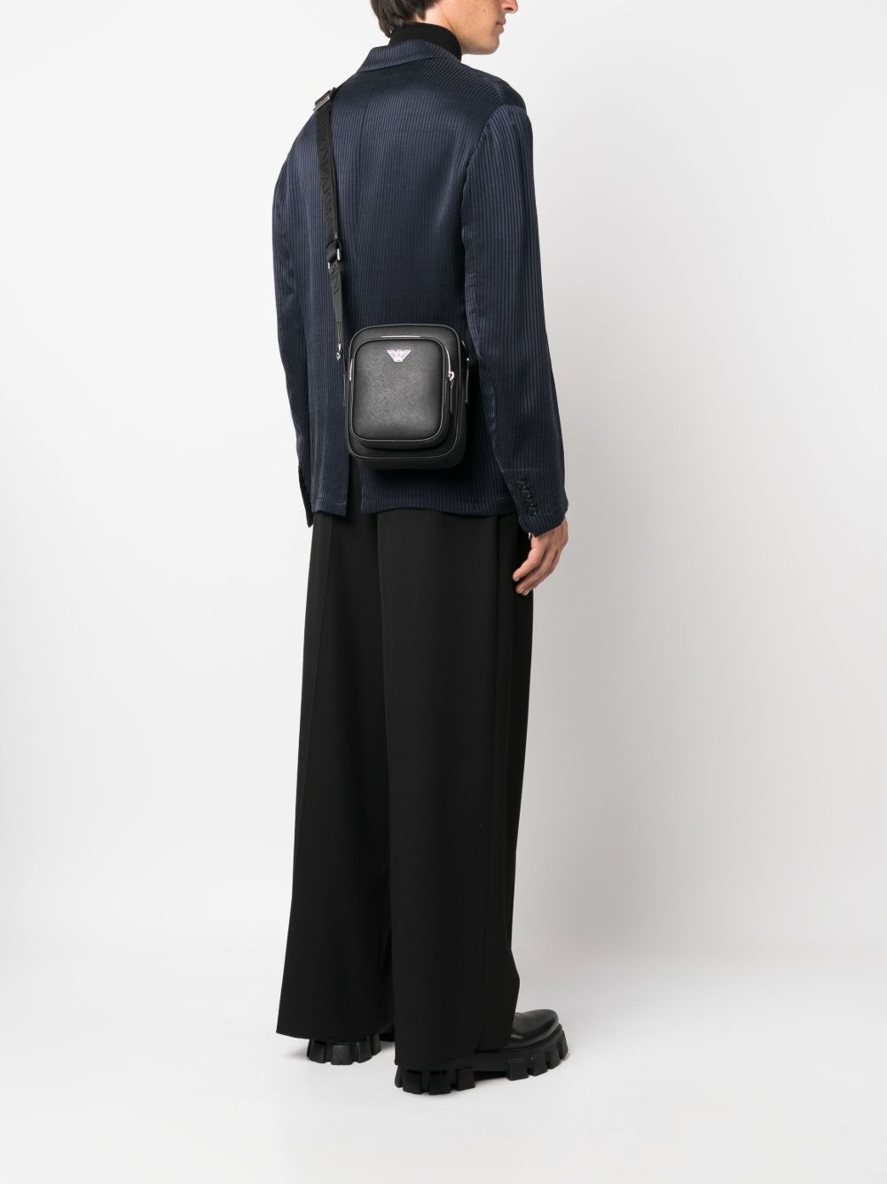 Emporio Armani Leather Top Zip Bag