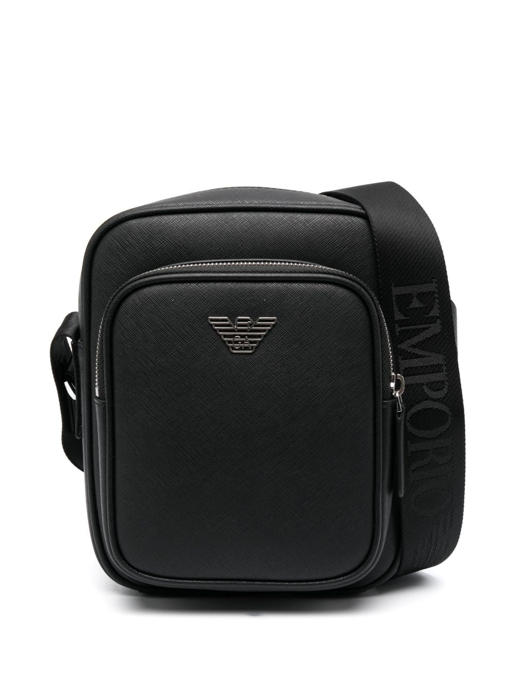 Emporio Armani Leather Top Zip Bag