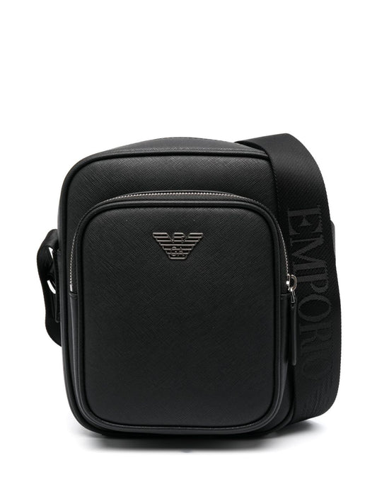 Emporio Armani Leather Top Zip Bag
