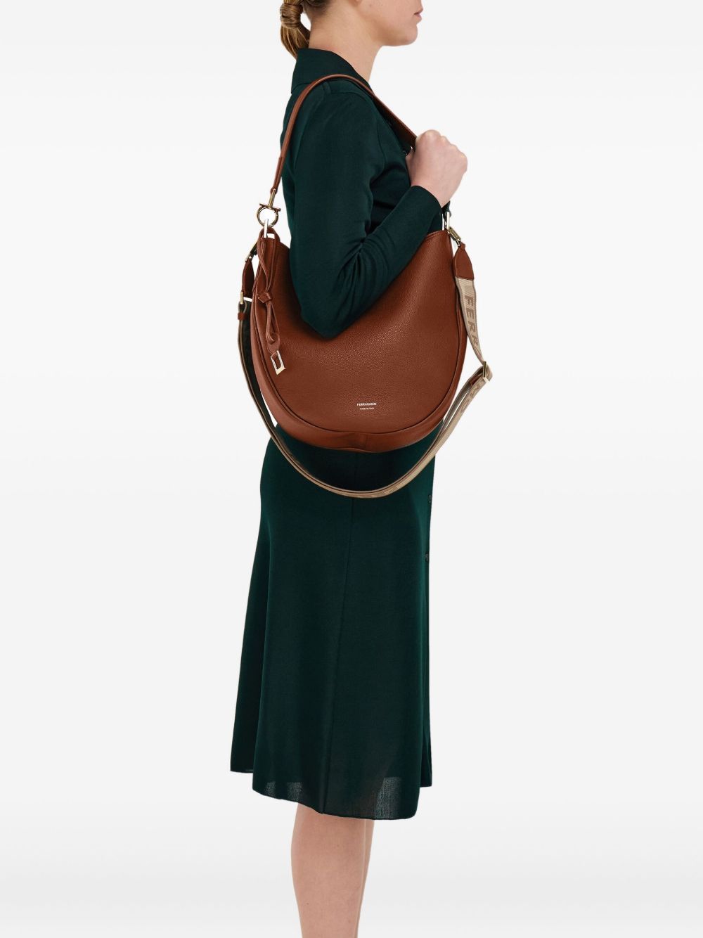Ferragamo Medium Leather Hobo Bag