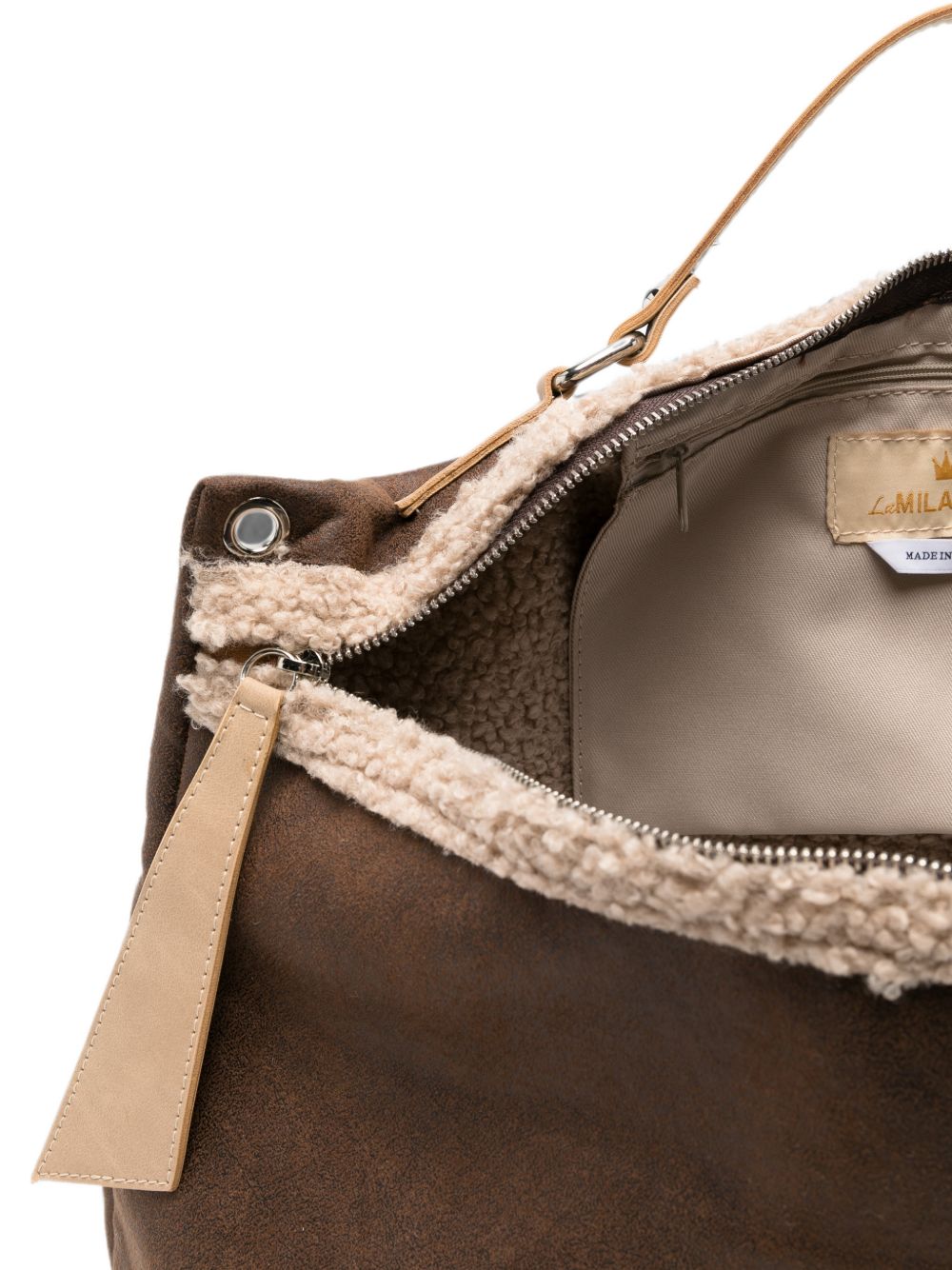La Milanesa Ruth Shearling Bag