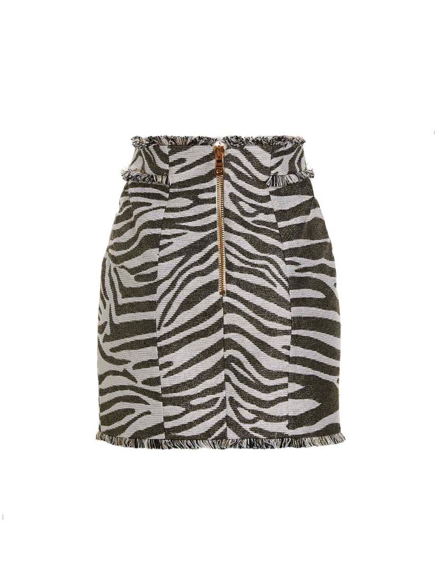 Balmain Lurex Zebra Skirt