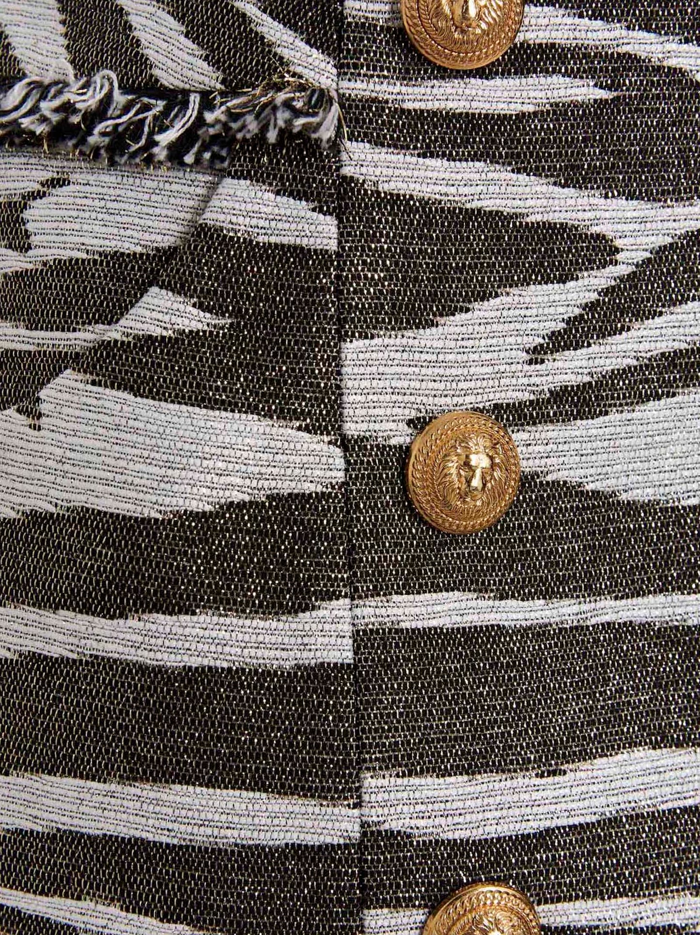 Balmain Lurex Zebra Skirt