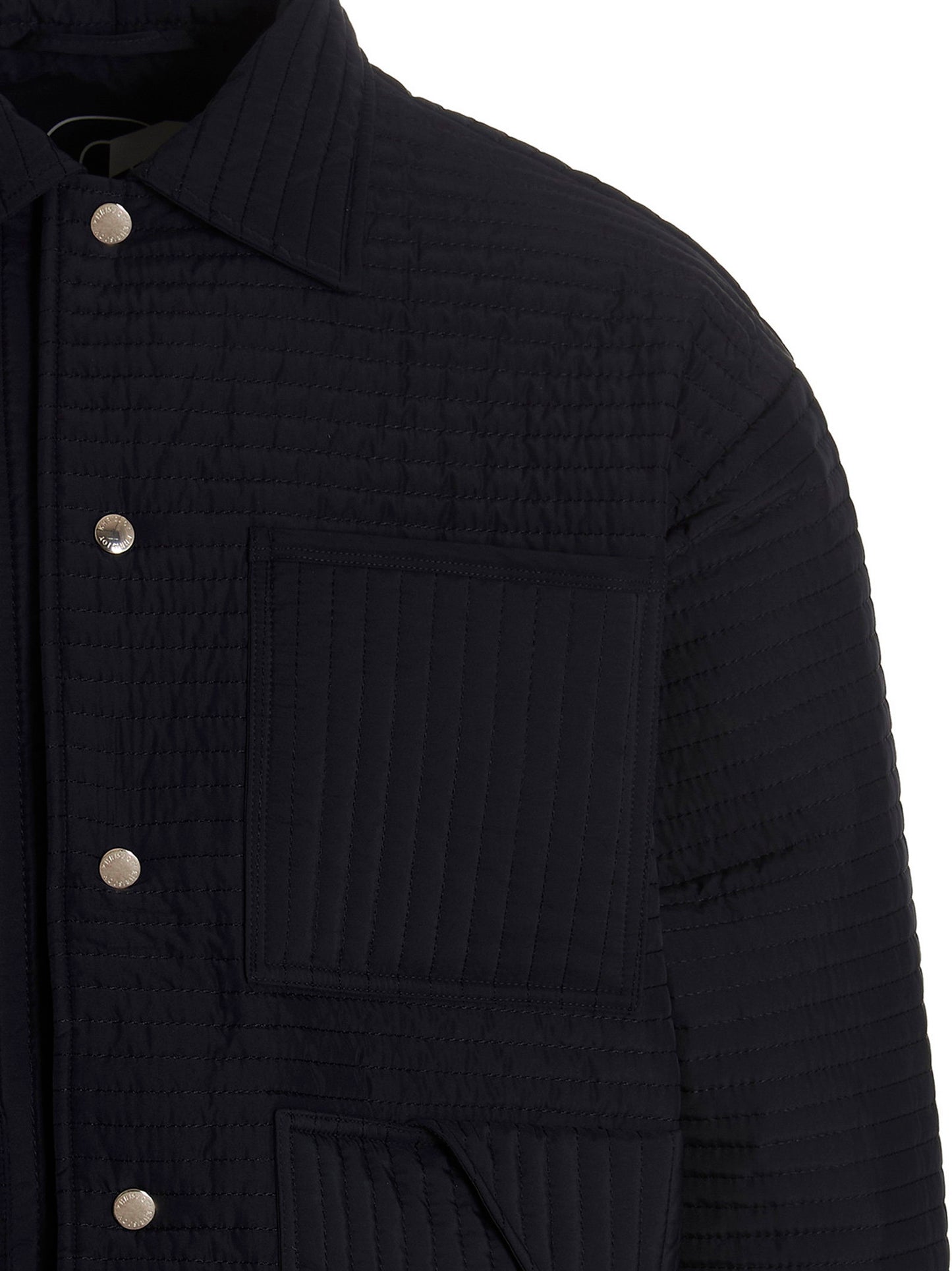 Khrisjoy Chore Quilted Stripes Down Jacket