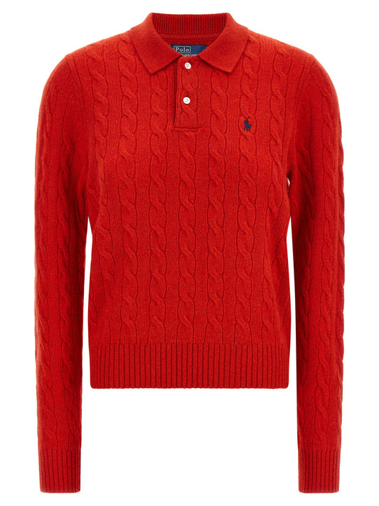 Polo Ralph Lauren Braided Knit Polo Shirt