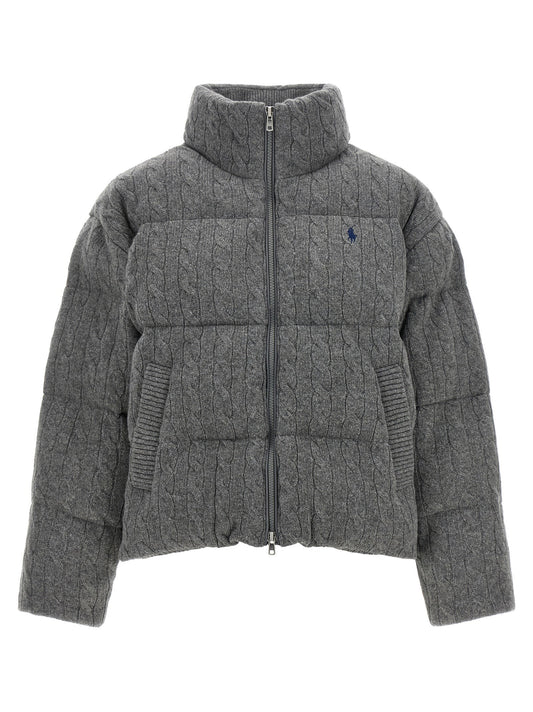 Polo Ralph Lauren Knitted Braided Down Jacket