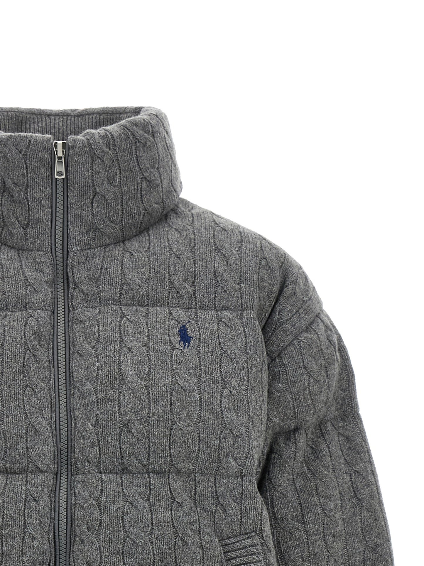Polo Ralph Lauren Knitted Braided Down Jacket