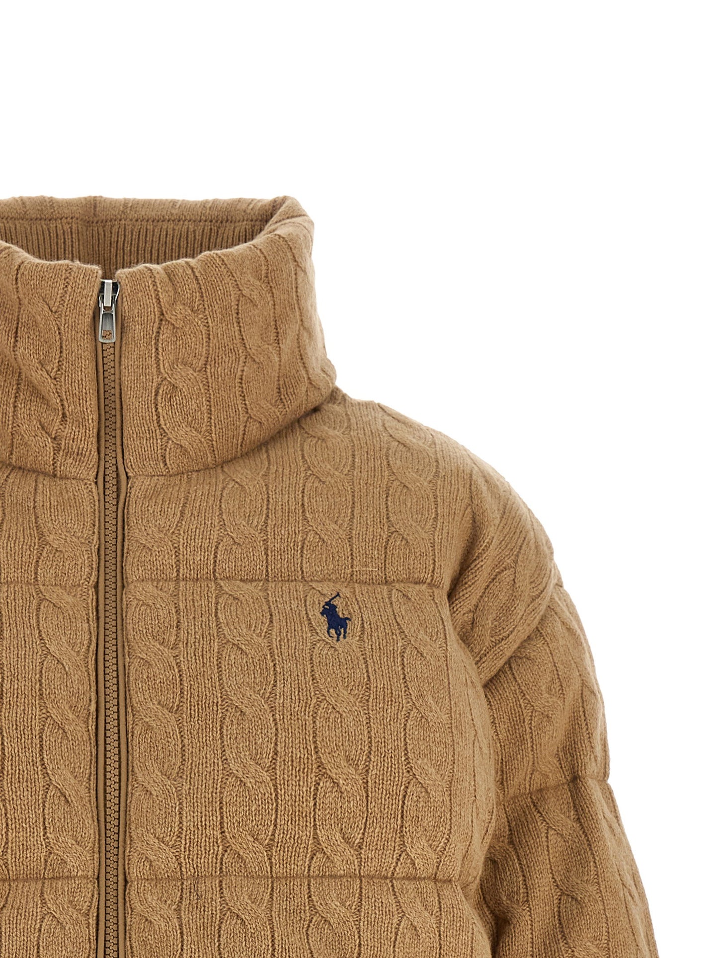 Polo Ralph Lauren Knitted Braided Down Jacket