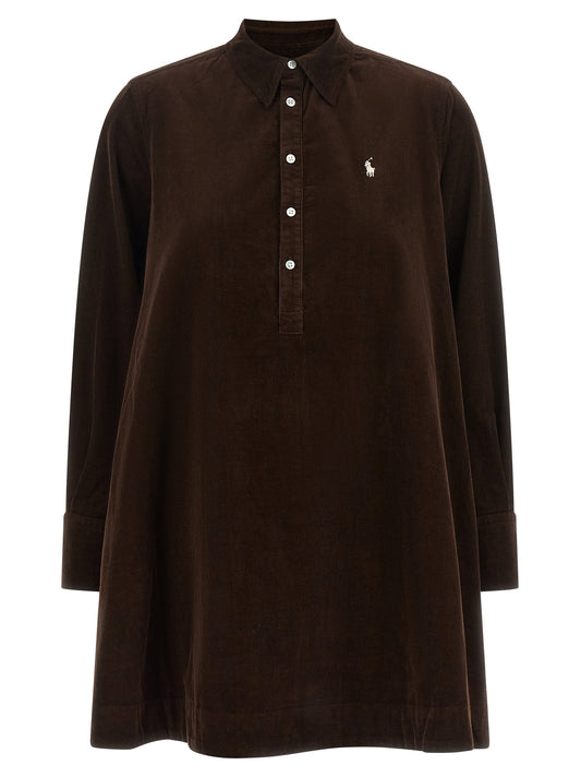 Polo Ralph Lauren Corduroy Dress With Embroidery
