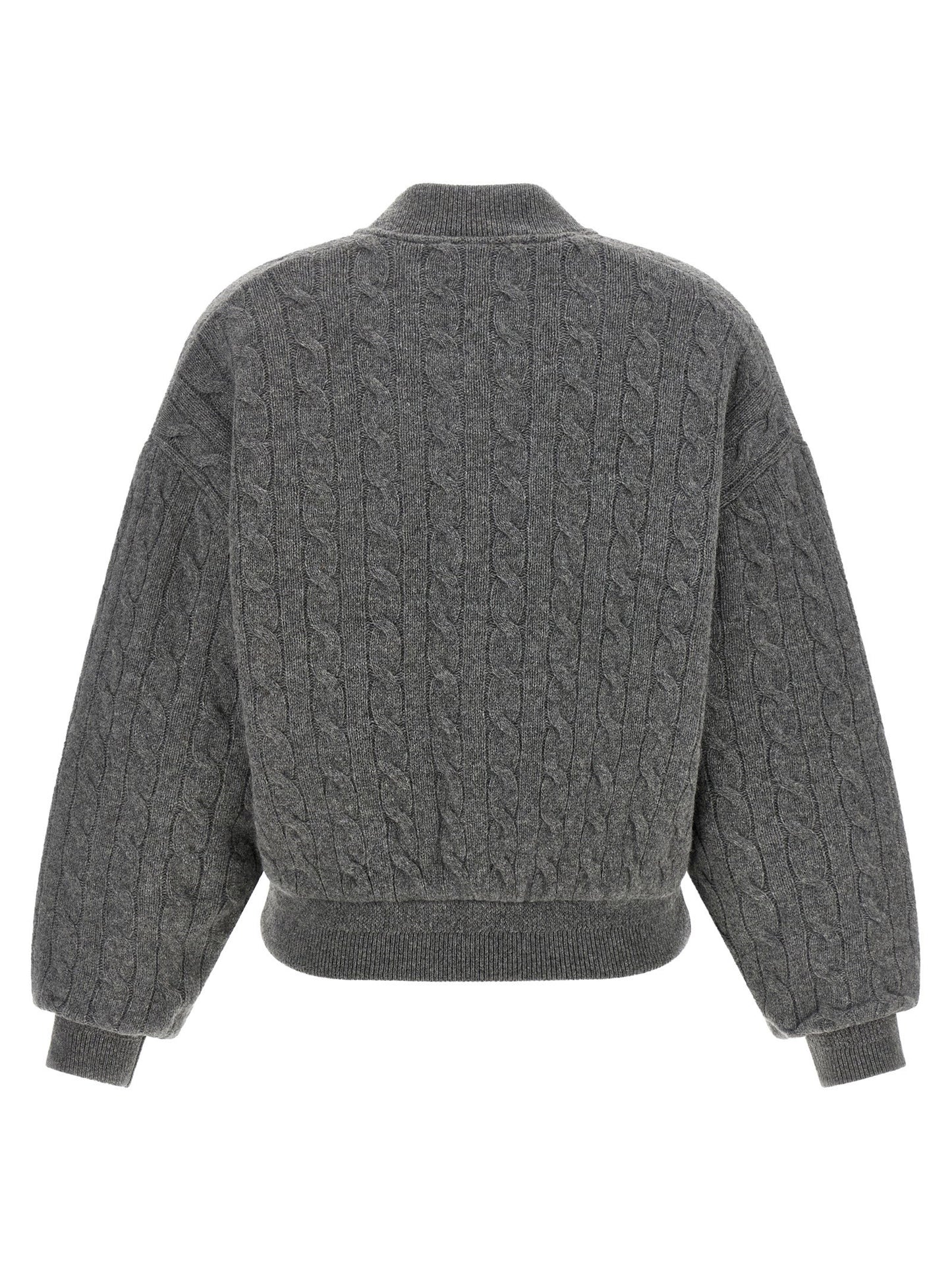 Polo Ralph Lauren Padded Knit Braided Bomber Jacket