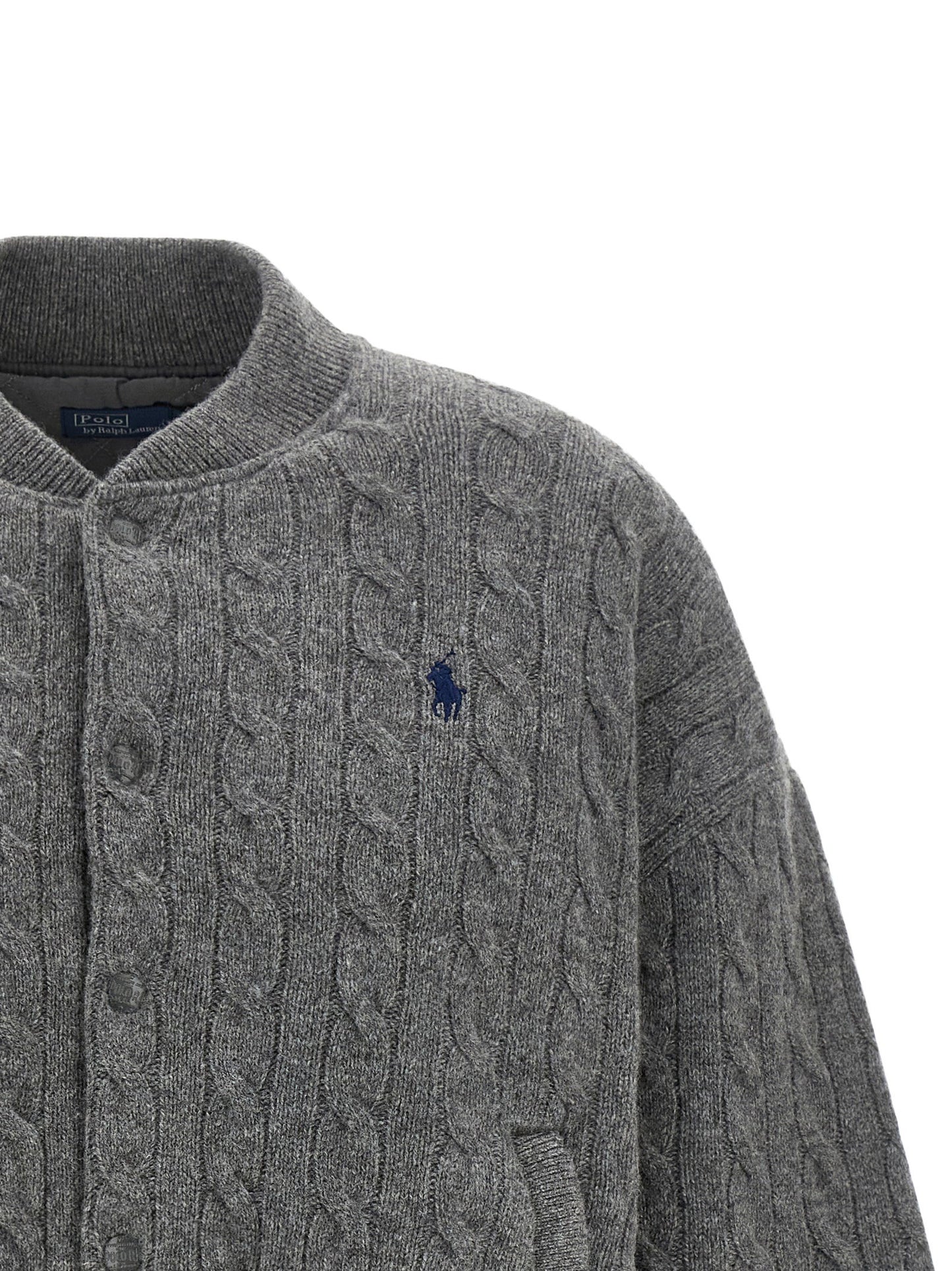 Polo Ralph Lauren Padded Knit Braided Bomber Jacket
