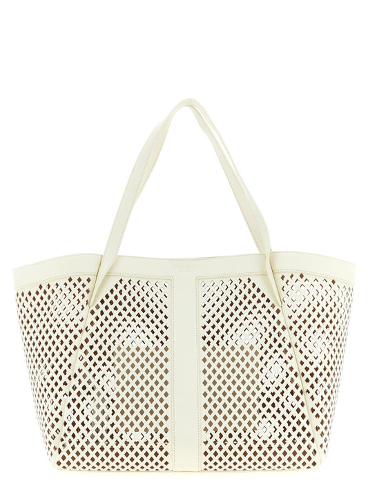 Twin Set Openwork Leather Shopping Bag