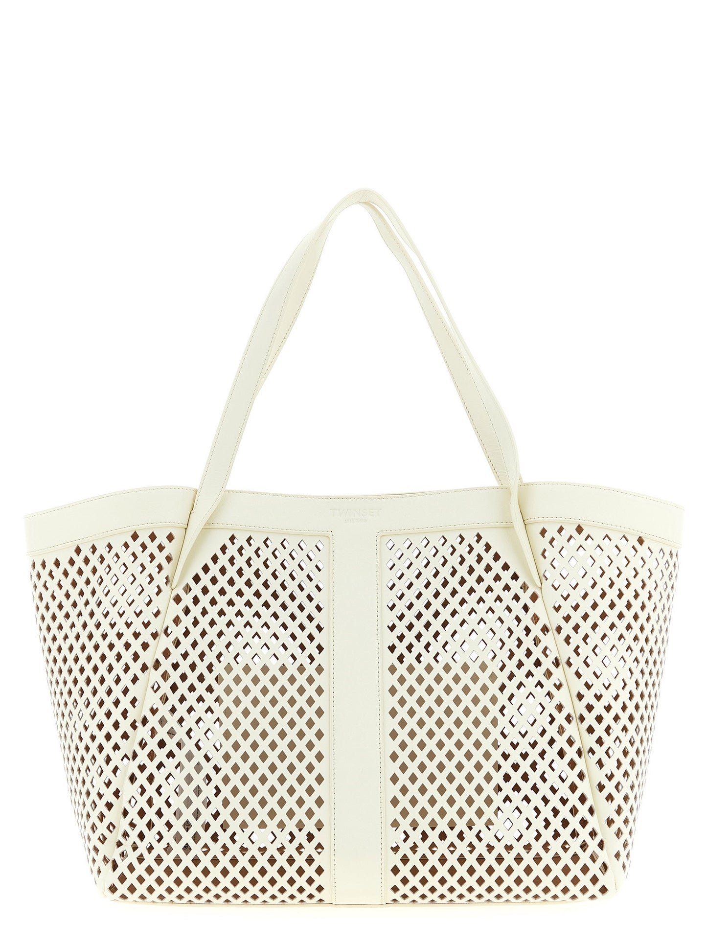 Twin Set Openwork Leather Shopping Bag