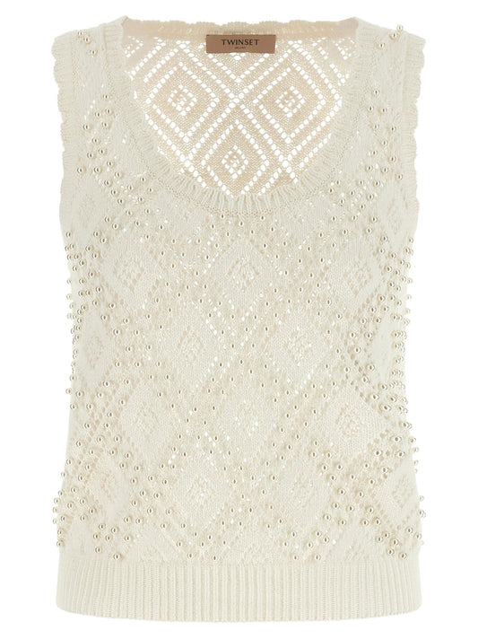 Twin Set Pearl Top