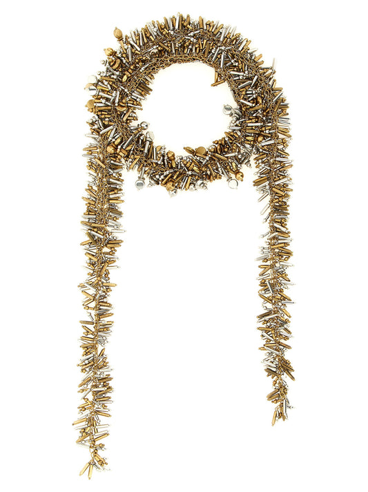 Dries Van Noten Embroidered Scarf Necklace
