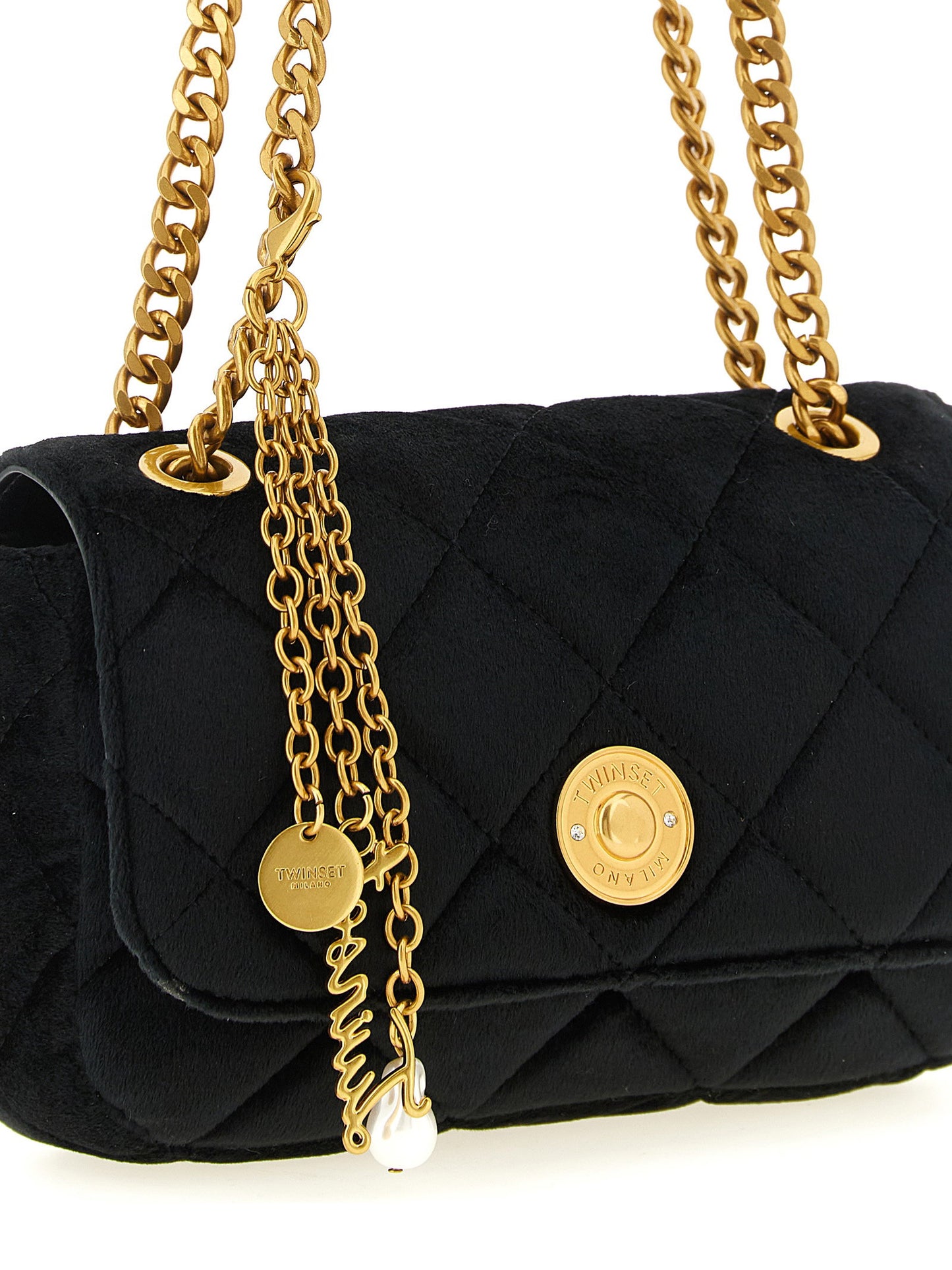Twin Set Shaved Velvet Shoulder Strap