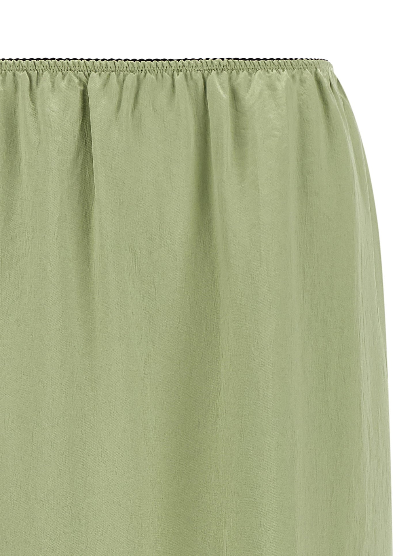 Twin Set Satin Froissé And Lace Skirt
