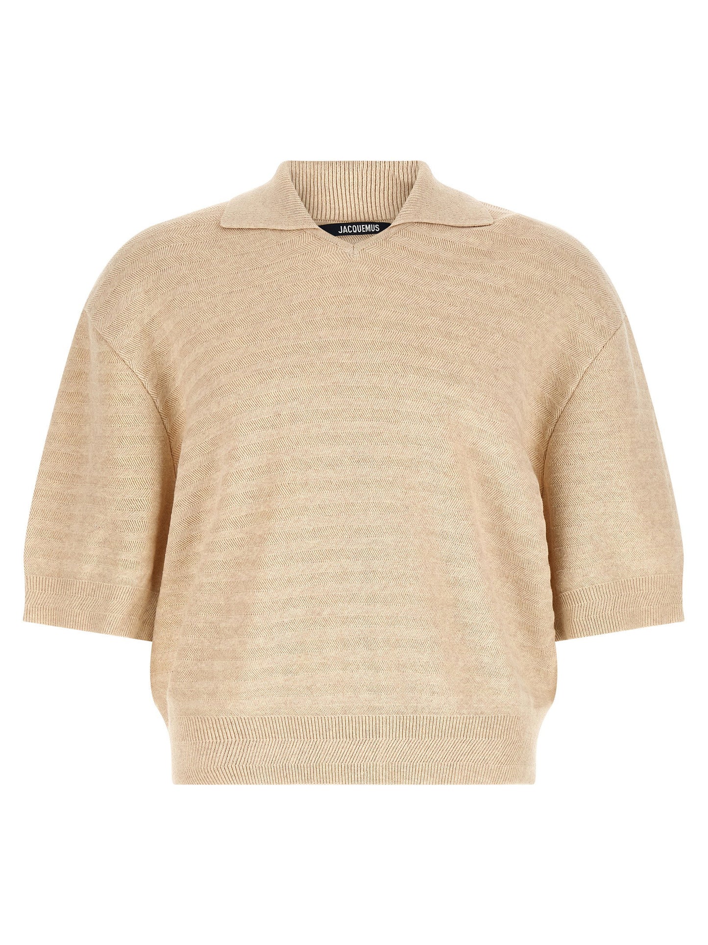 Jacquemus Le Polo Maille Chevron Polo Shirt