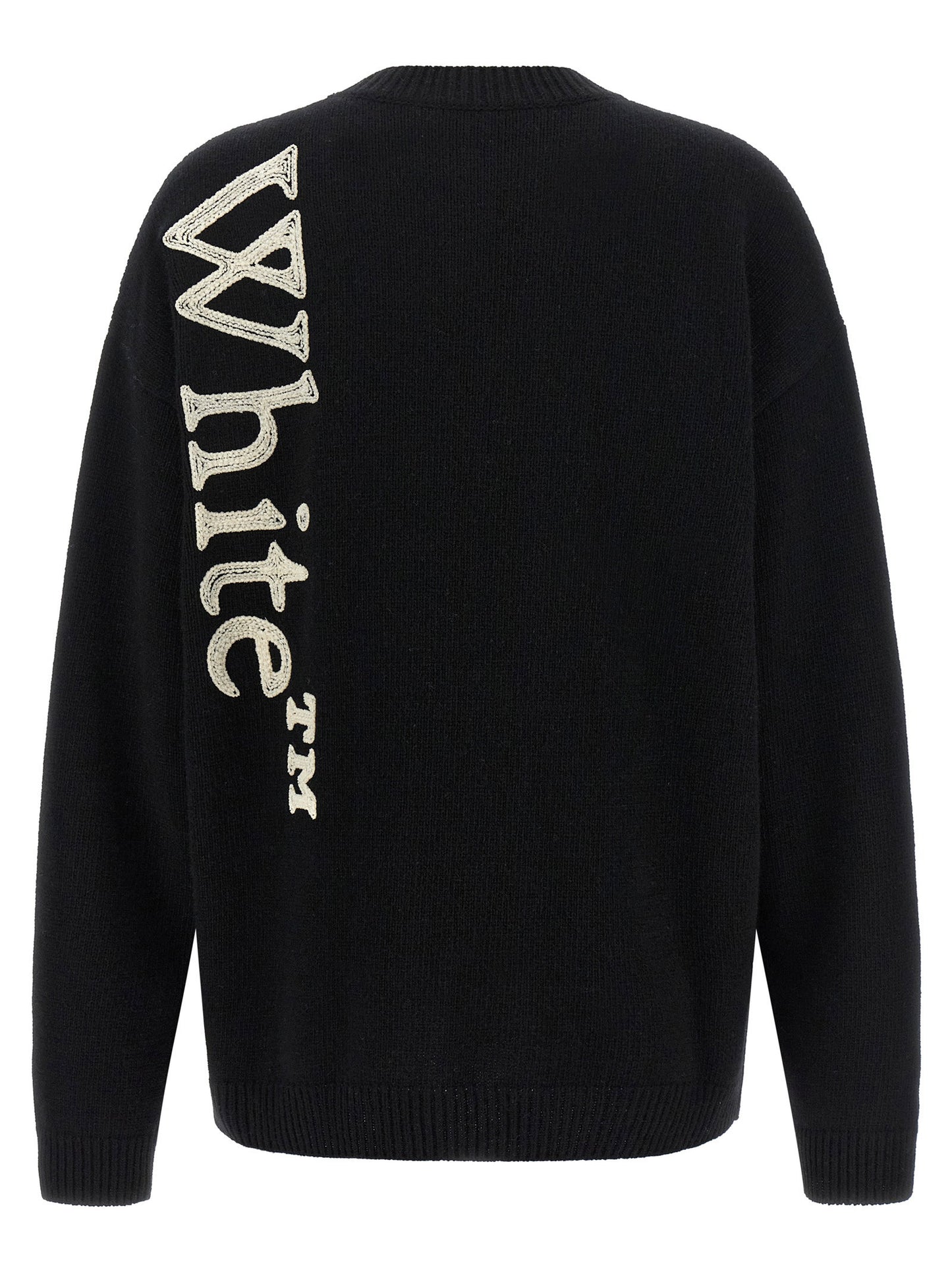 Off White Vertical Bookish Sweater