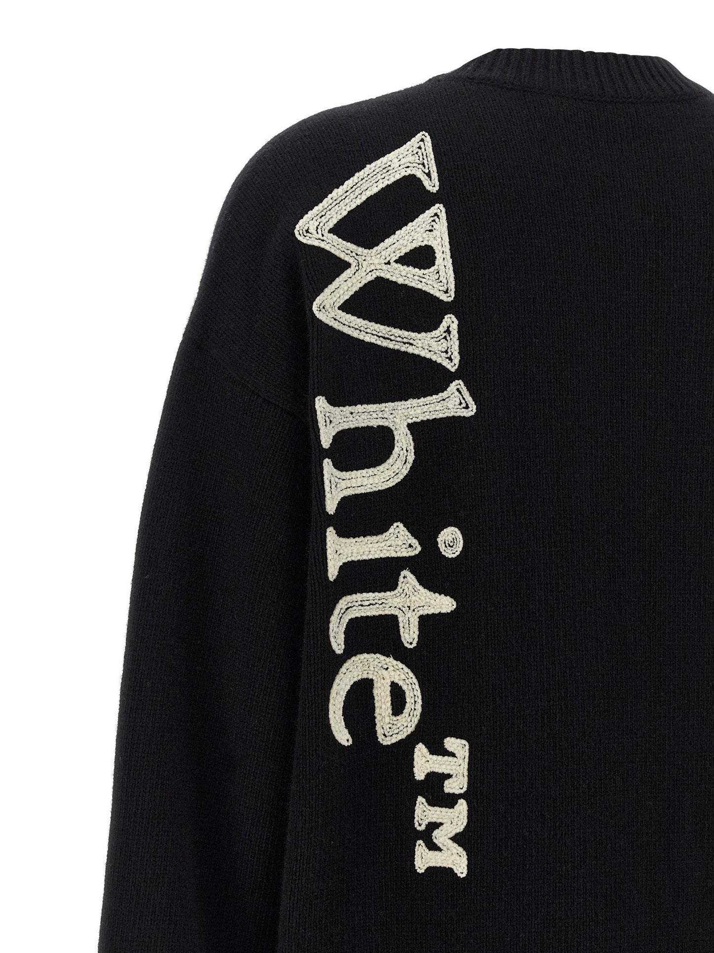 Off White Vertical Bookish Sweater