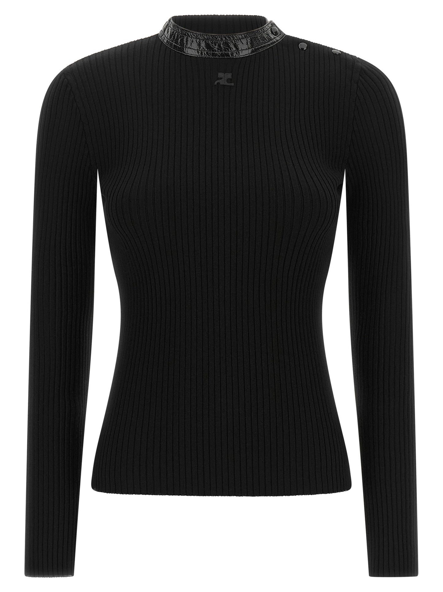 Courreges Vinyl Collar Sweater