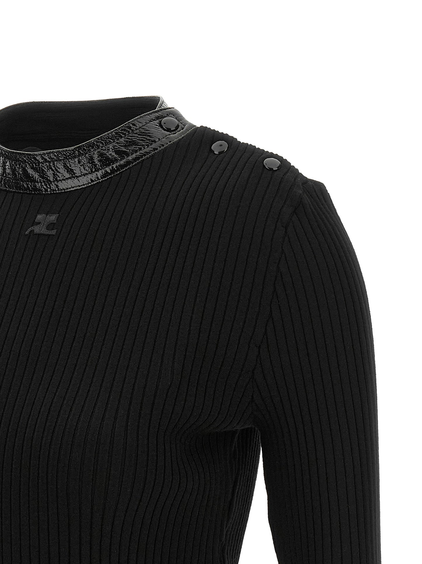 Courreges Vinyl Collar Sweater