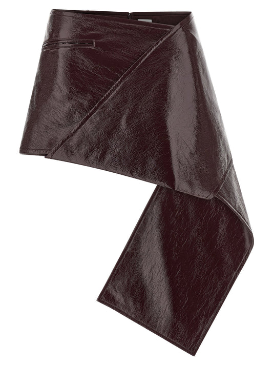 Courreges Fold Vinyl Mini Skirt
