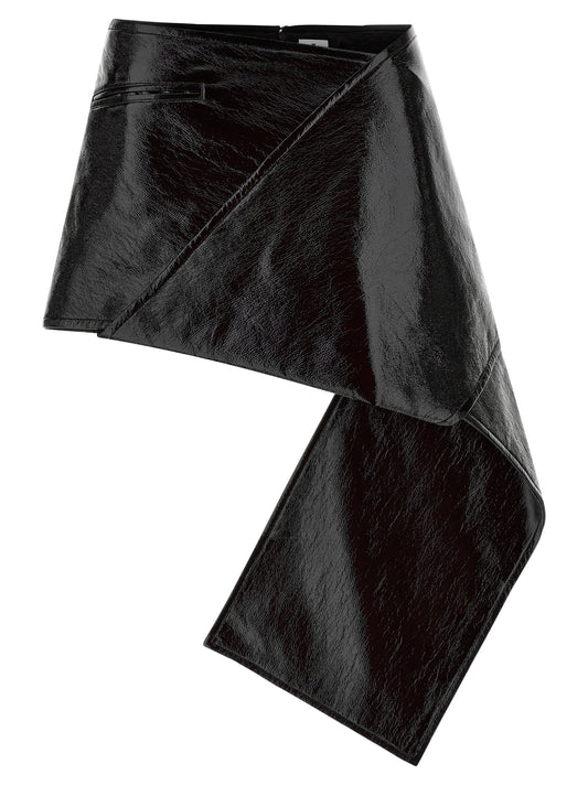 Courreges Fold Vinyl Mini Skirt