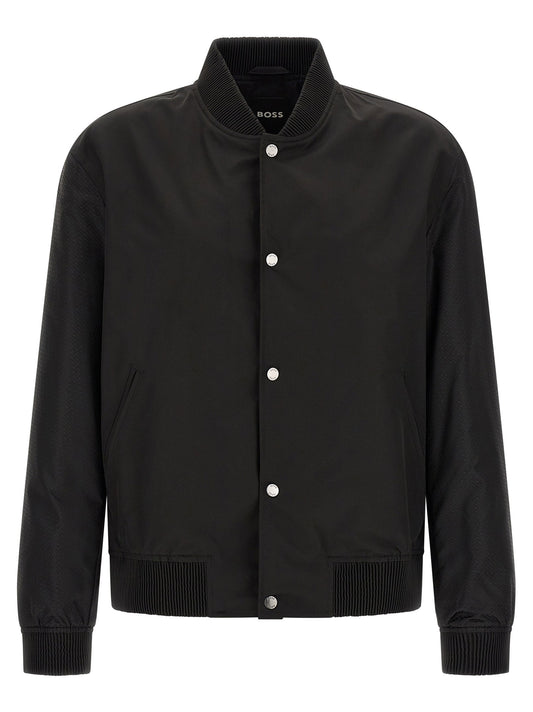 Hugo Boss Monogram Sleeve Bomber Jacket