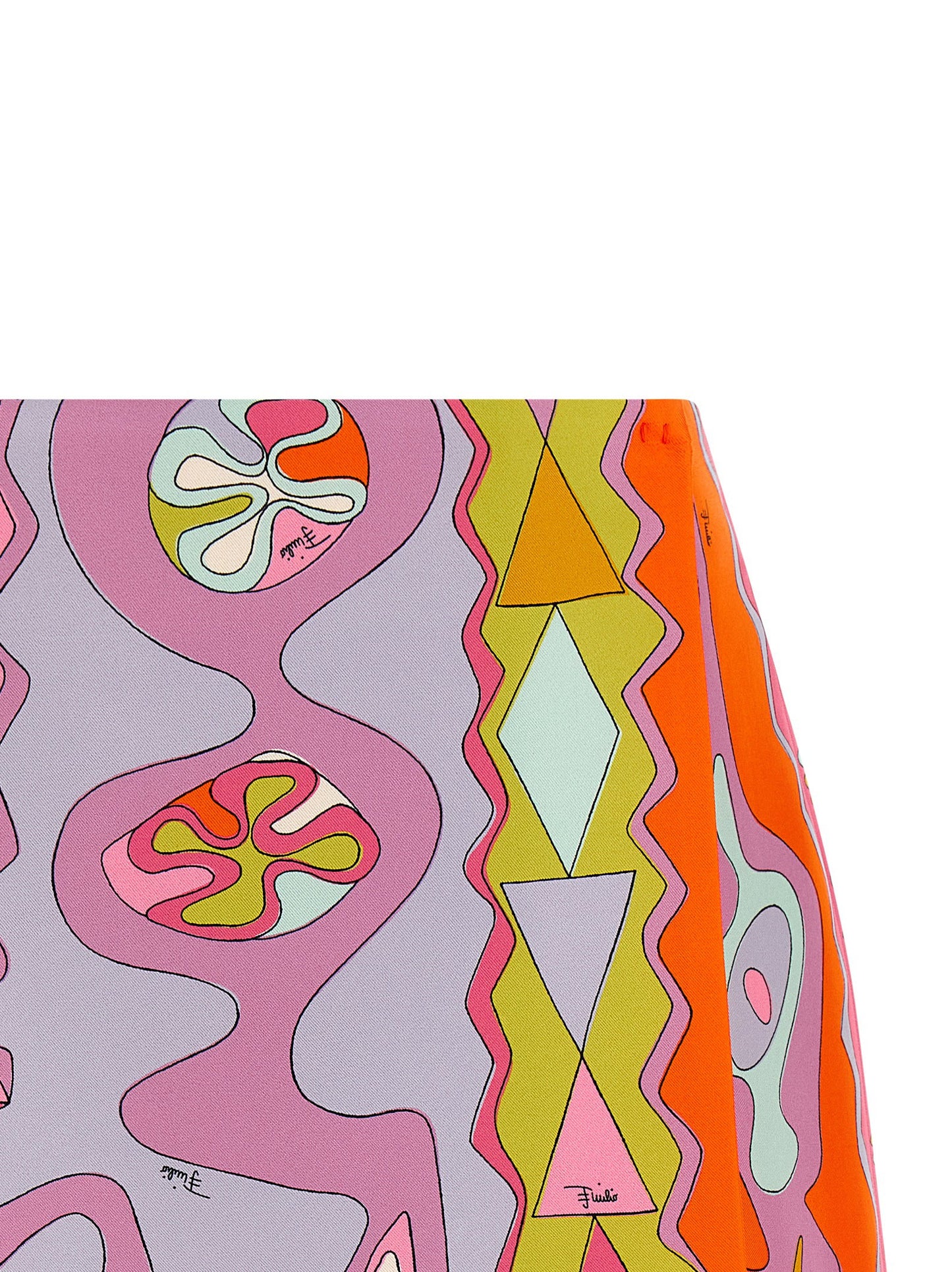 Emilio Pucci Angoli Print Twill Skirt