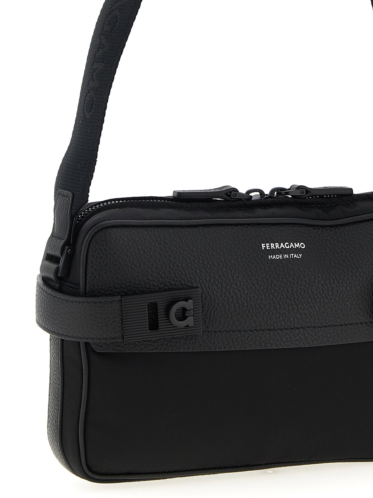 Ferragamo Twins Nylon Crossbody Bag