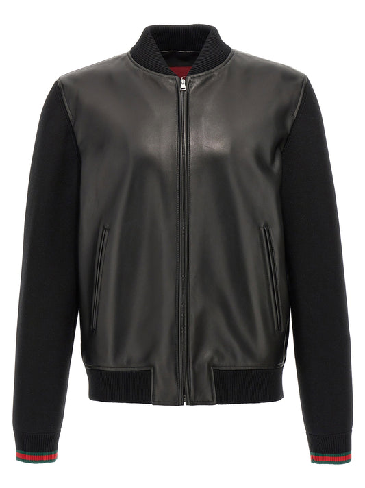 Gucci Bimaterial Bomber Jacket