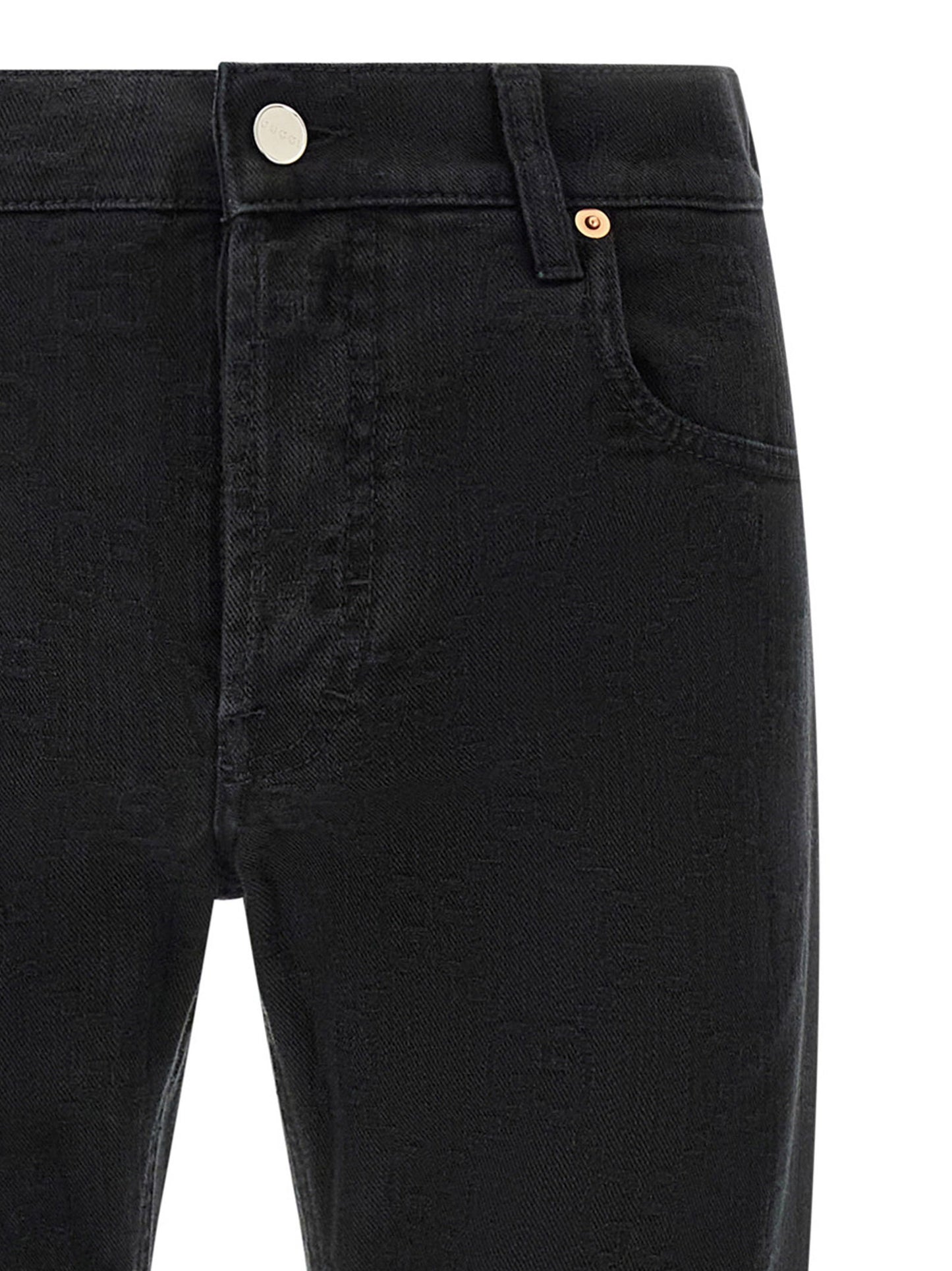 Gucci Gg Jacquard Denim Jeans
