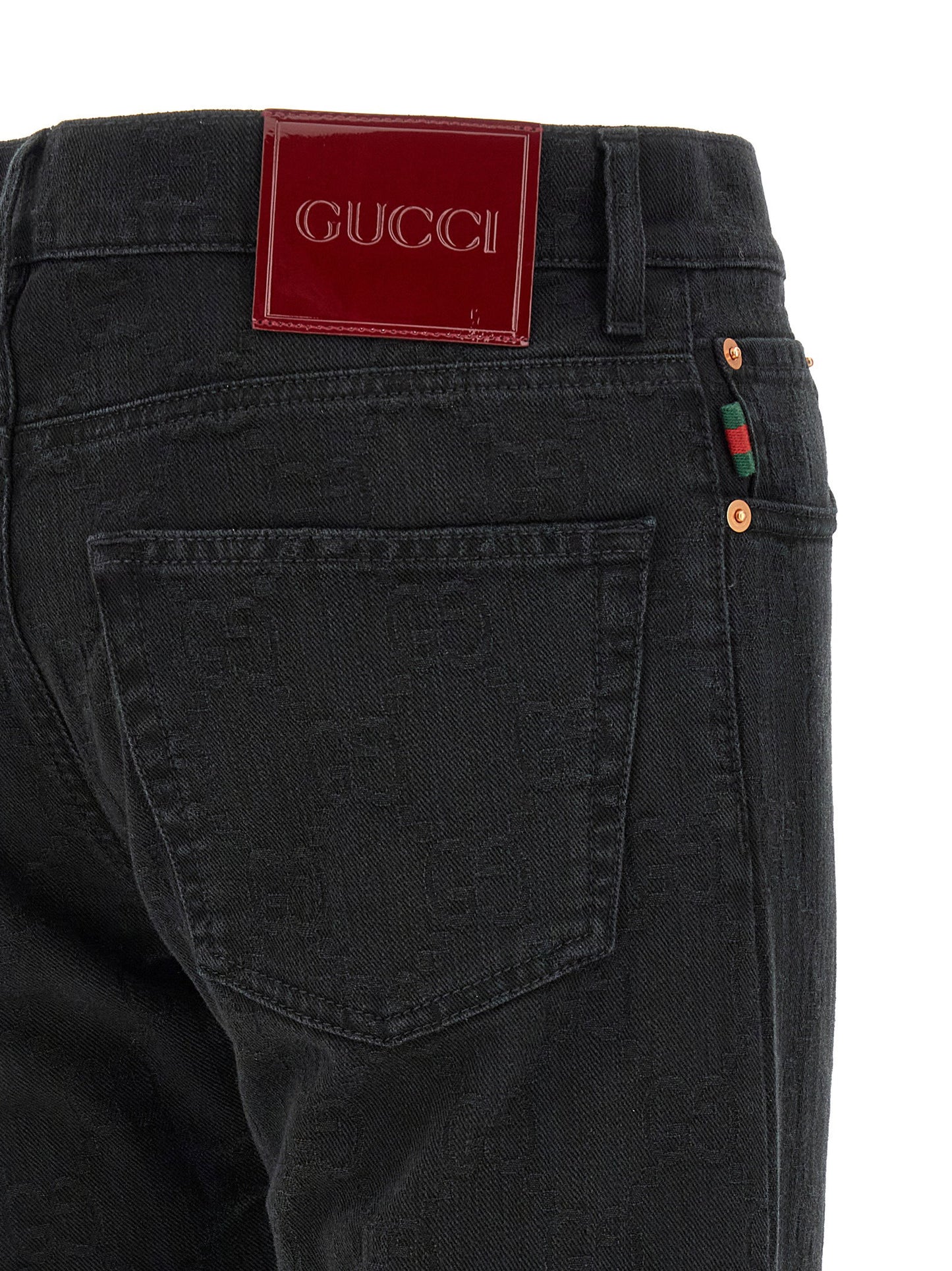 Gucci Gg Jacquard Denim Jeans