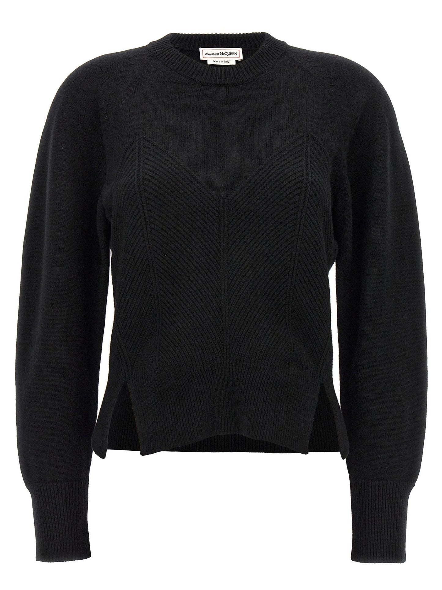 Alexander McQueen Chevron Corset Sweater