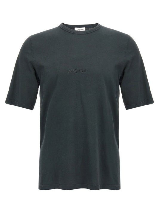 Saint Laurent Logo Embroidery T-shirt