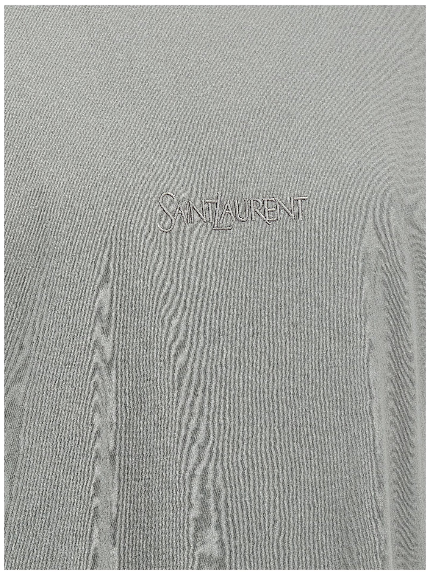 Saint Laurent Logo Embroidery T-shirt