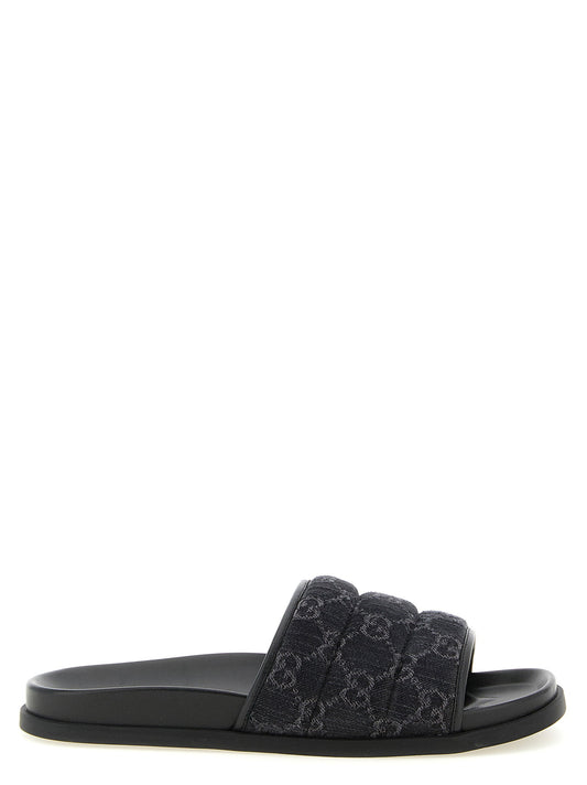 Gucci Gg Denim Slides