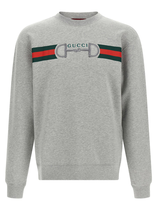 Gucci Web Ribbon And Horsebit Sweatshirt