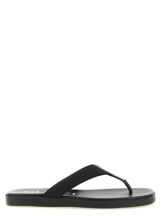 Gucci Jacquard Thong Sandals