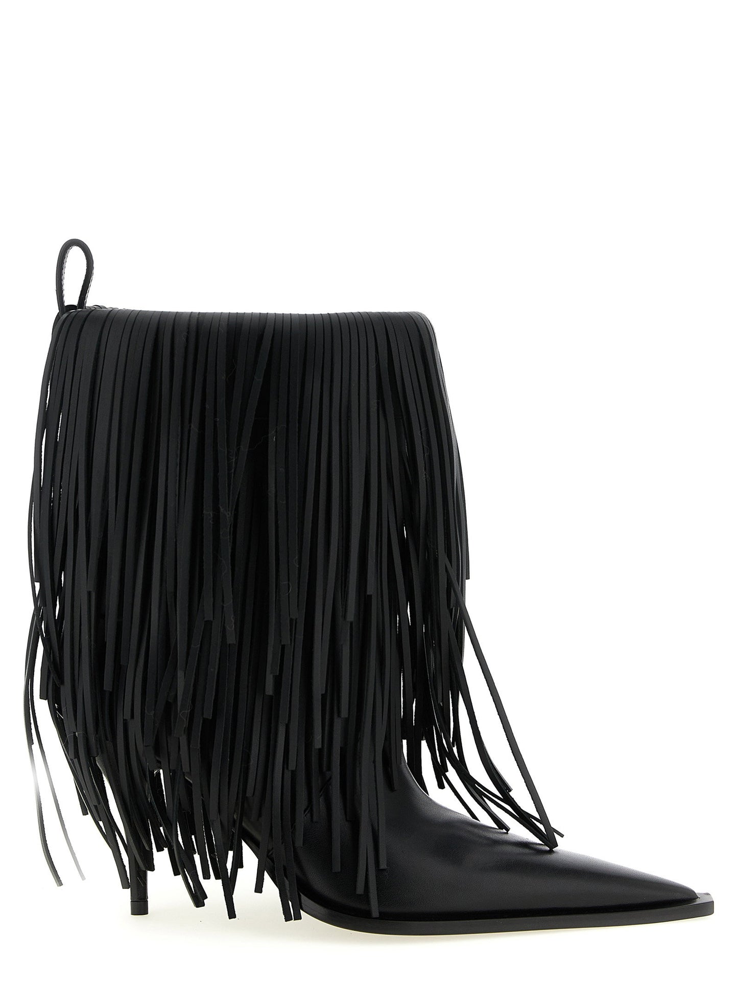 Balenciaga Avenue Fringe Ankle Boots