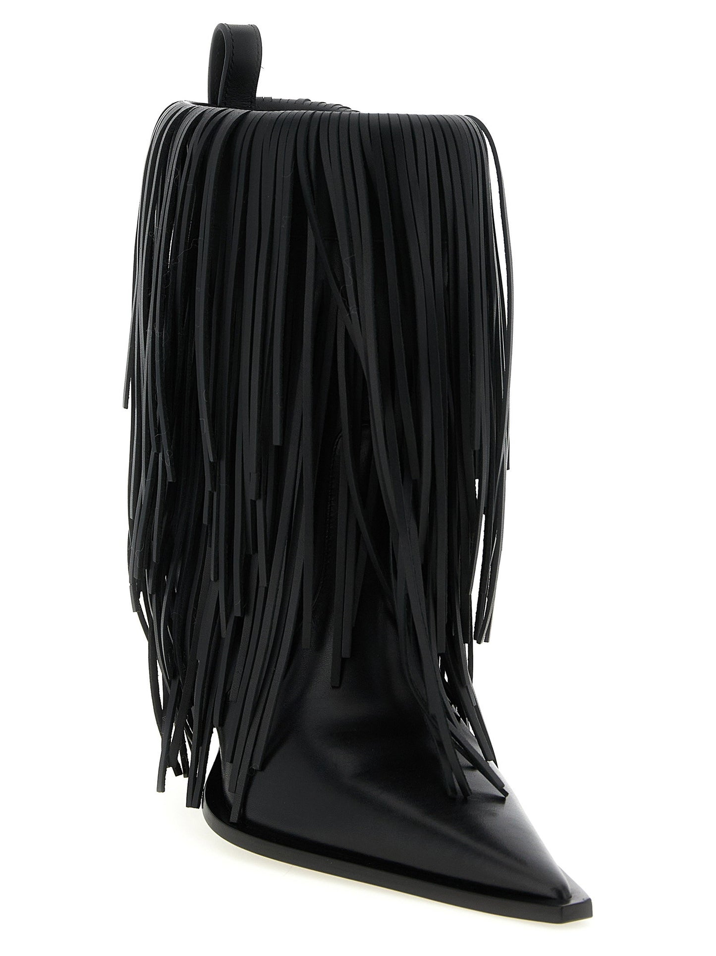 Balenciaga Avenue Fringe Ankle Boots
