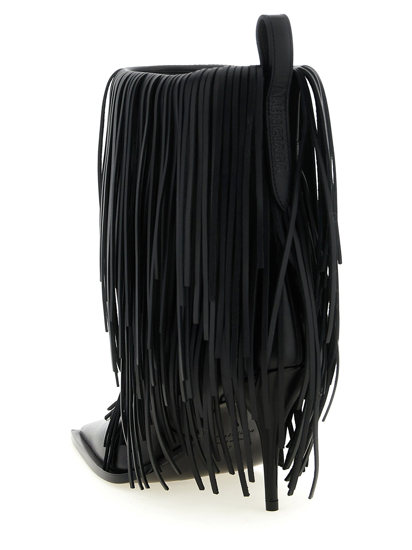 Balenciaga Avenue Fringe Ankle Boots