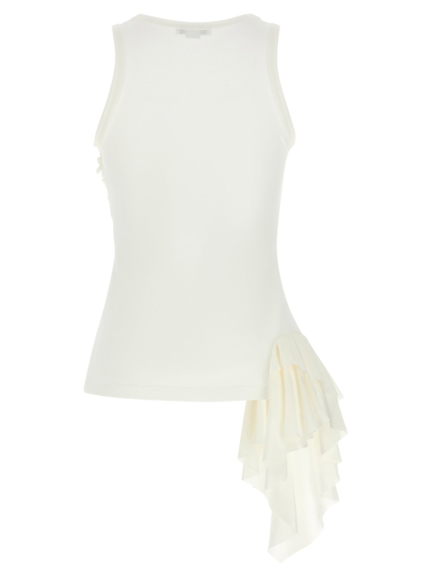 Alexander McQueen Silk Ruffle Tank Top