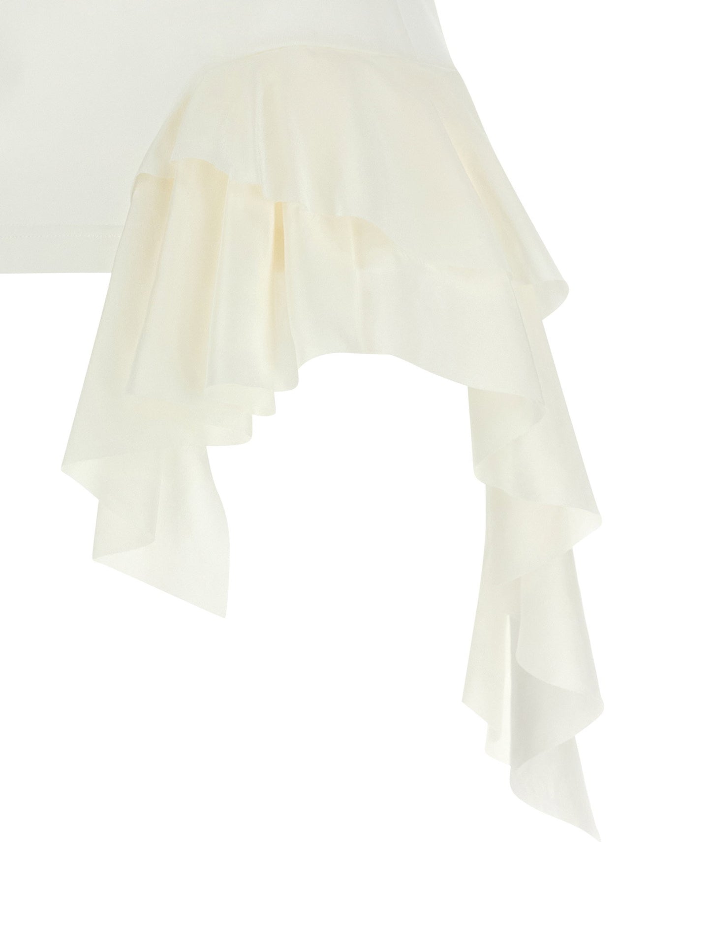 Alexander McQueen Silk Ruffle Tank Top