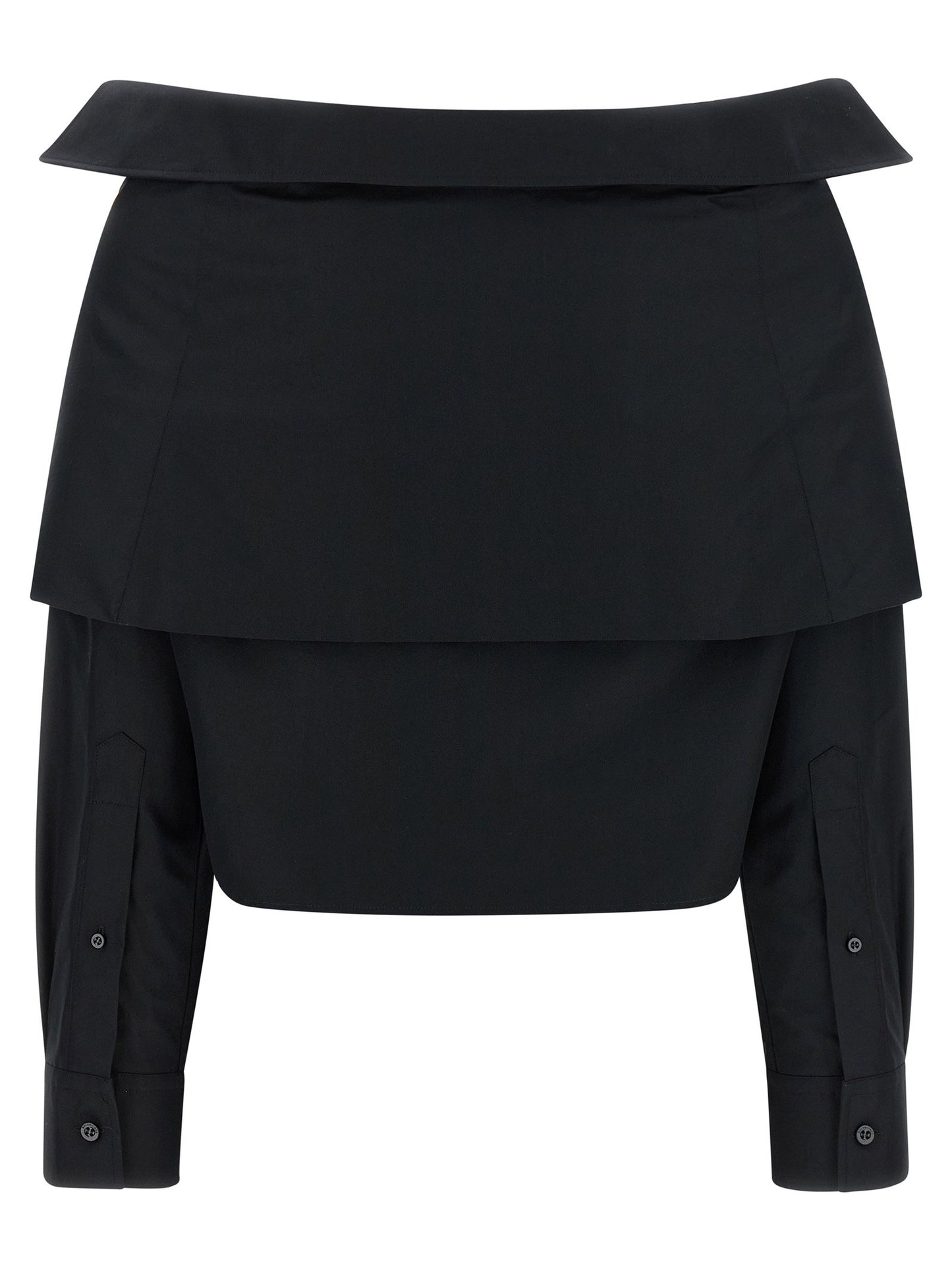 Balenciaga Crop Shirt Off The Shoulder