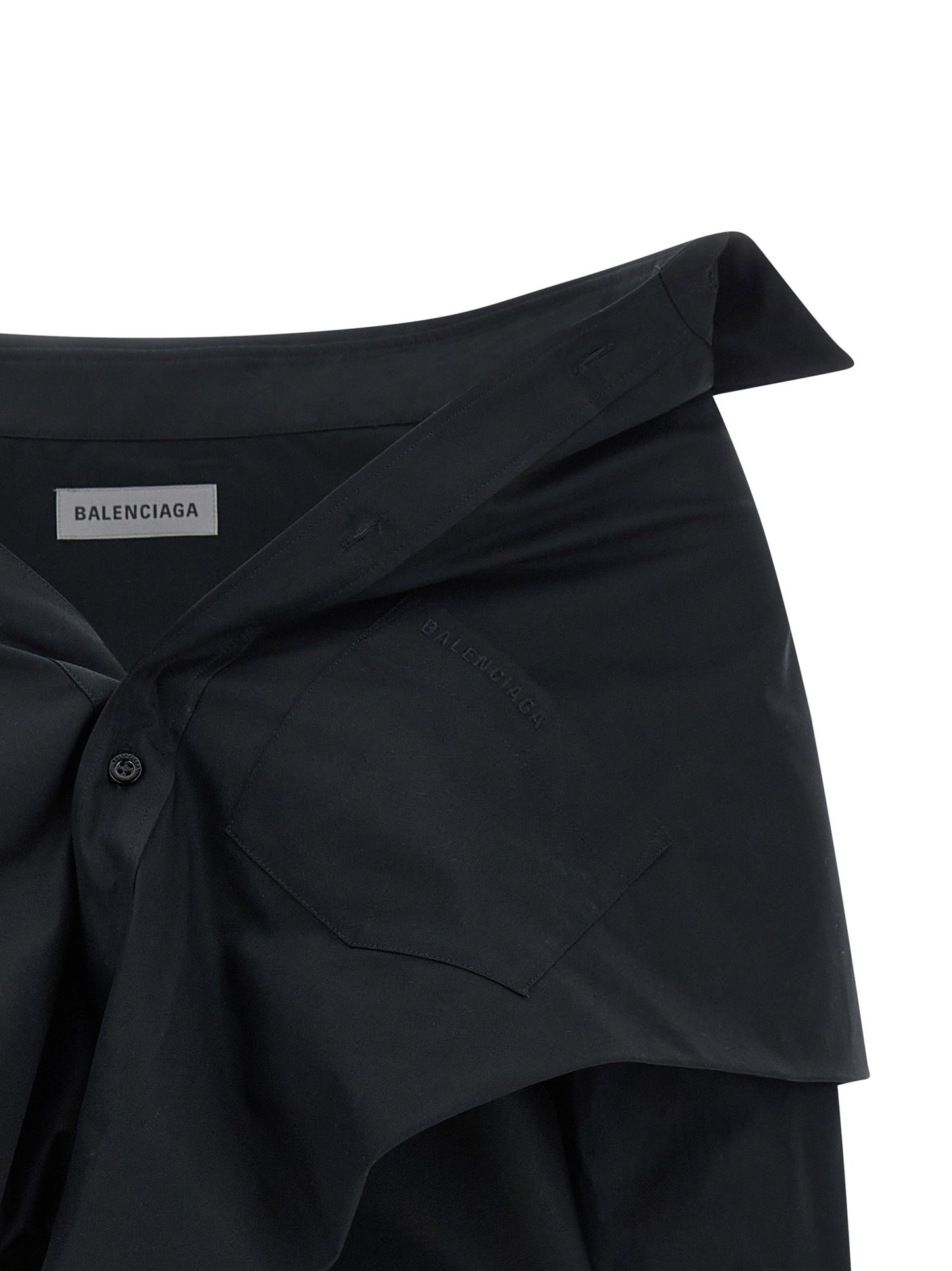 Balenciaga Crop Shirt Off The Shoulder